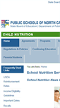 Mobile Screenshot of childnutrition.ncpublicschools.gov